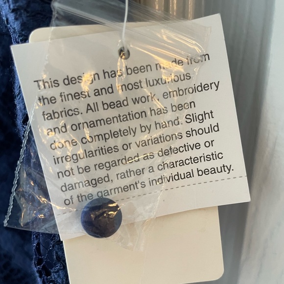 Aidan Mattox Women’s Navy Blue Lace 3/4 Sleeve Cocktail Dress, NWT, size 8 - Picture 13 of 14